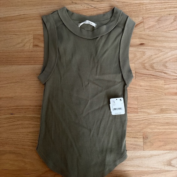 Free People Tops - Free People Olive Muscle Tee